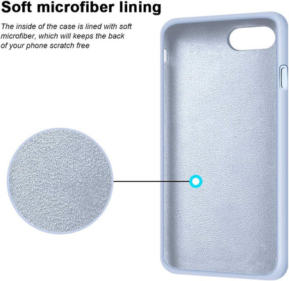 Iphone SE Case 2022/2020, Iphone 8 Case, Iphone 7 Case, Non-Slip Liquid Silicone Gel Rubber Bumper Phone Case Soft Microfiber Lining Hard Shockproof Protective Cases Cover 4.7", Light Blue